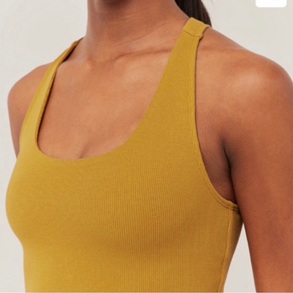 Pact Chai Ribbed Tank Top - Picture 2 of 7